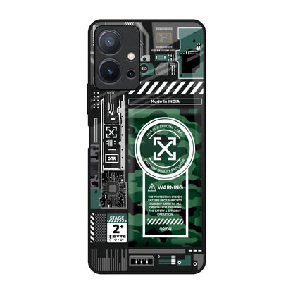 Green Camo Circuit Vivo T1 5G Glass Back Cover Online