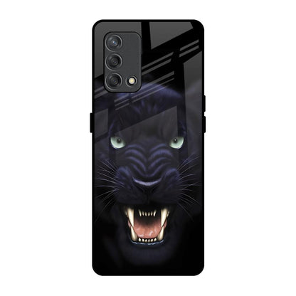 Angry Black Leopard Oppo F19s Glass Back Cover Online