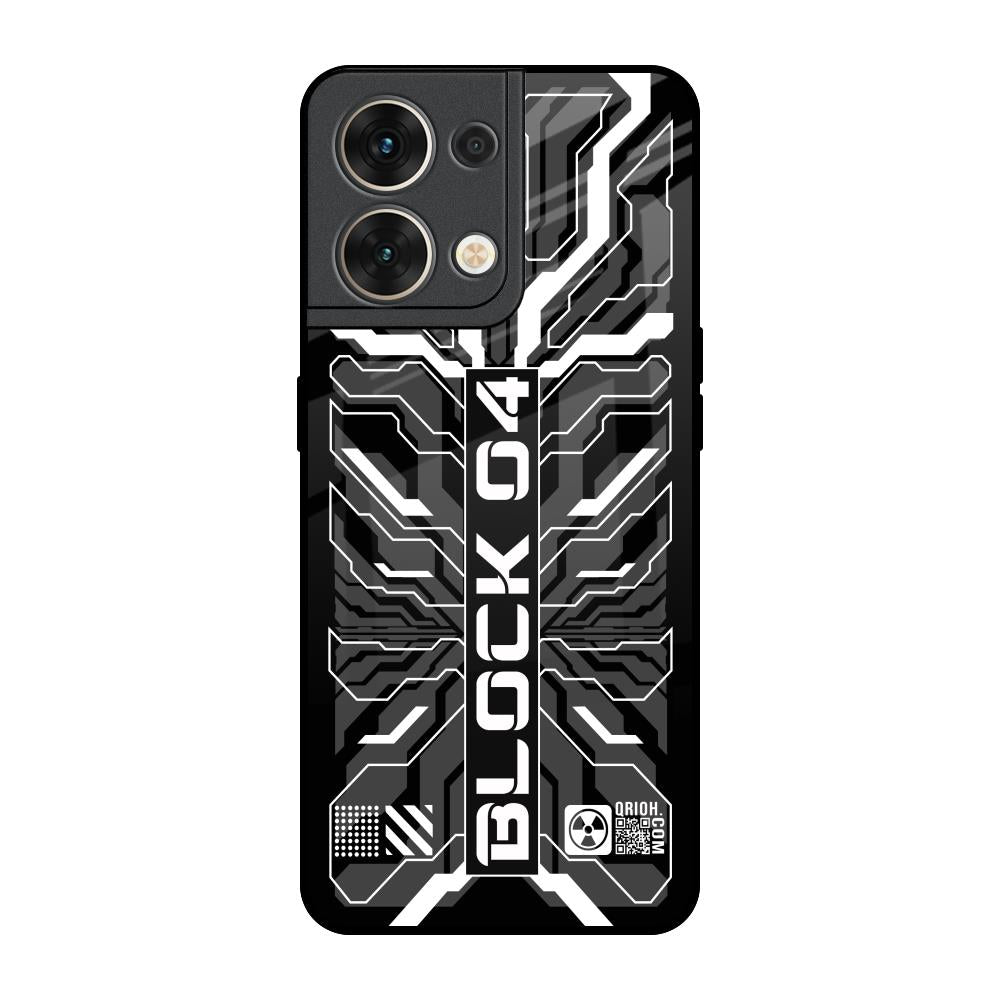 Monochrome Magic Oppo Reno8 5G Glass Back Cover Online