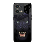 Angry Black Leopard Oppo Reno8 5G Glass Back Cover Online