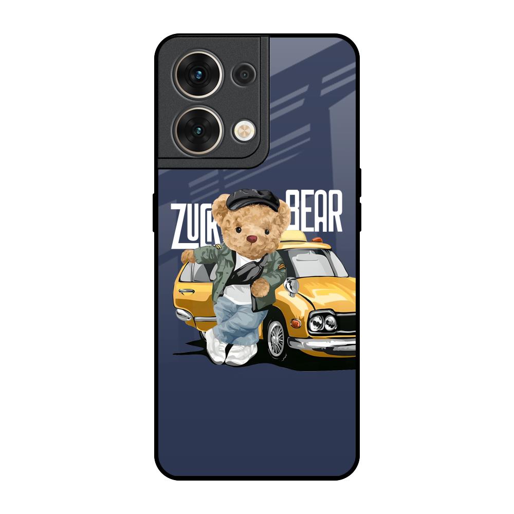 Adventurous Bear Oppo Reno8 5G Glass Back Cover Online