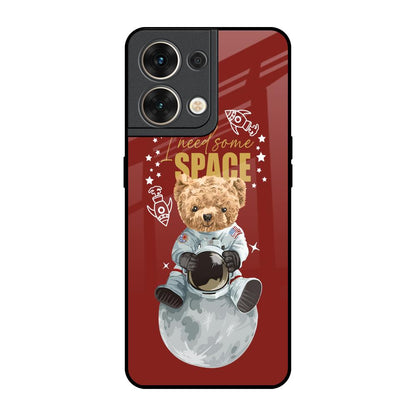 Astronaut Bear Oppo Reno8 5G Glass Back Cover Online