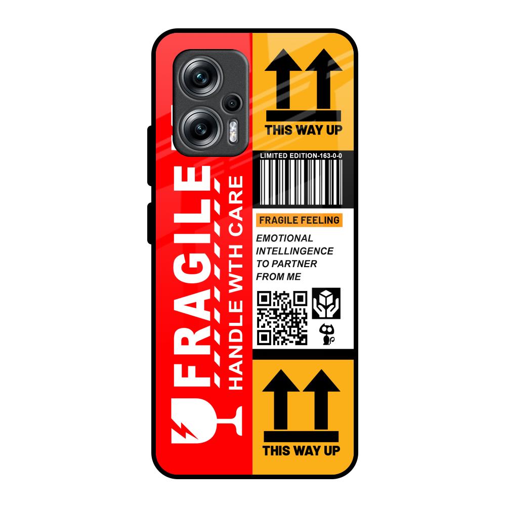 Handle With Care Redmi K50i 5G Glass Back Cover Online