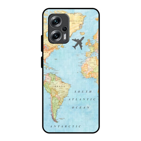 Travel Map Redmi K50i 5G Glass Back Cover Online