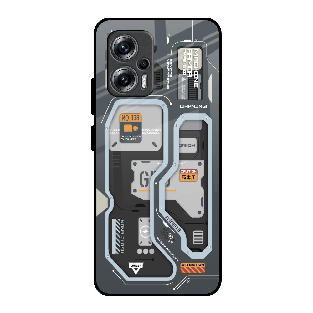 Retro Futuristic Redmi K50i 5G Glass Back Cover Online