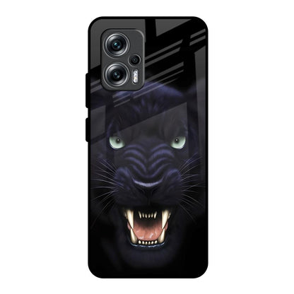 Angry Black Leopard Redmi K50i 5G Glass Back Cover Online