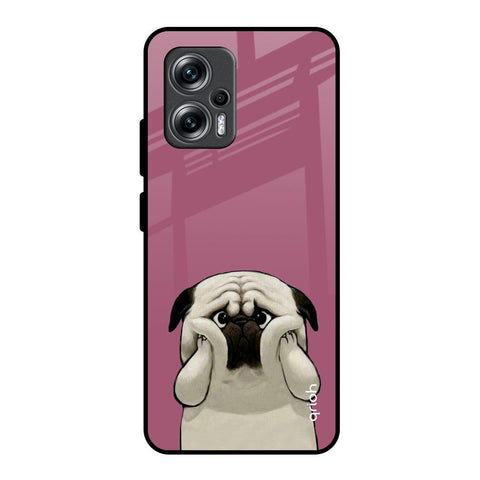 Funny Pug Face Redmi K50i 5G Glass Back Cover Online