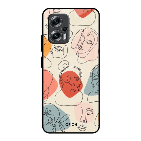 Abstract Faces Redmi K50i 5G Glass Back Cover Online
