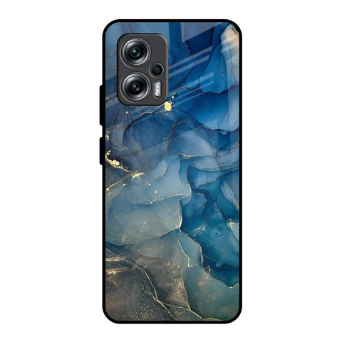 Blue Cool Marble Redmi K50i 5G Glass Back Cover Online