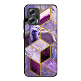 Purple Rhombus Marble Redmi K50i 5G Glass Back Cover Online