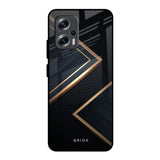 Sleek Golden & Navy Redmi K50i 5G Glass Back Cover Online