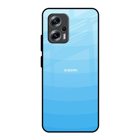 Wavy Blue Pattern Redmi K50i 5G Glass Back Cover Online