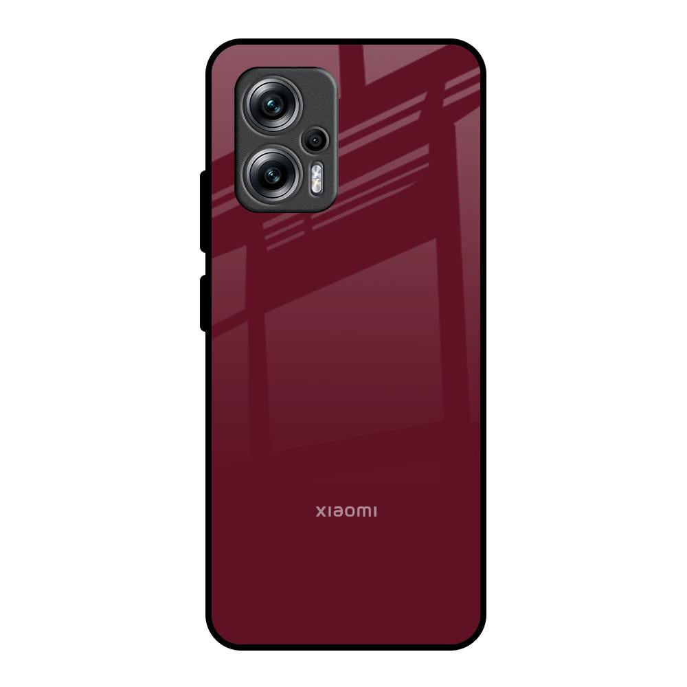 Classic Burgundy Redmi K50i 5G Glass Back Cover Online