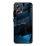 Polygonal Blue Box Redmi K50i 5G Glass Back Cover Online