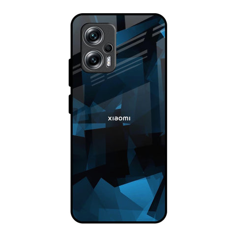 Polygonal Blue Box Redmi K50i 5G Glass Back Cover Online