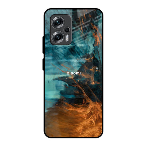 Golden Splash Redmi K50i 5G Glass Back Cover Online