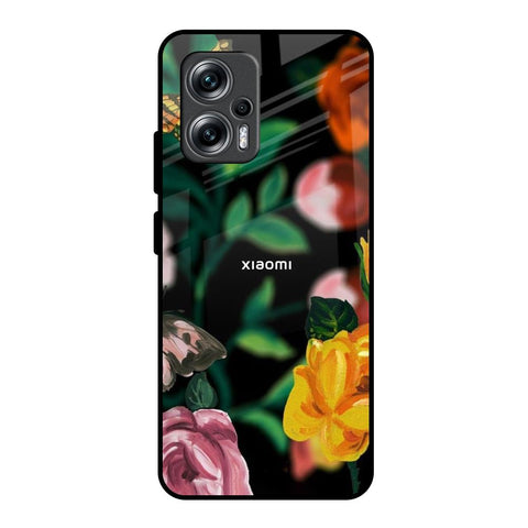 Flowers & Butterfly Redmi K50i 5G Glass Back Cover Online