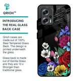 Rose Flower Bunch Art Glass Case for Redmi K50i 5G