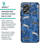 Blue Cheetah Glass Case for Redmi K50i 5G