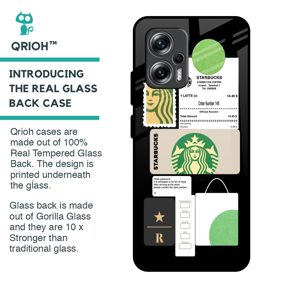 Coffee Latte Glass Case for Redmi K50i 5G
