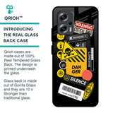 Danger Signs Glass Case for Redmi K50i 5G