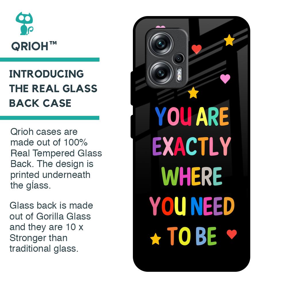 Magical Words Glass Case for Redmi K50i 5G