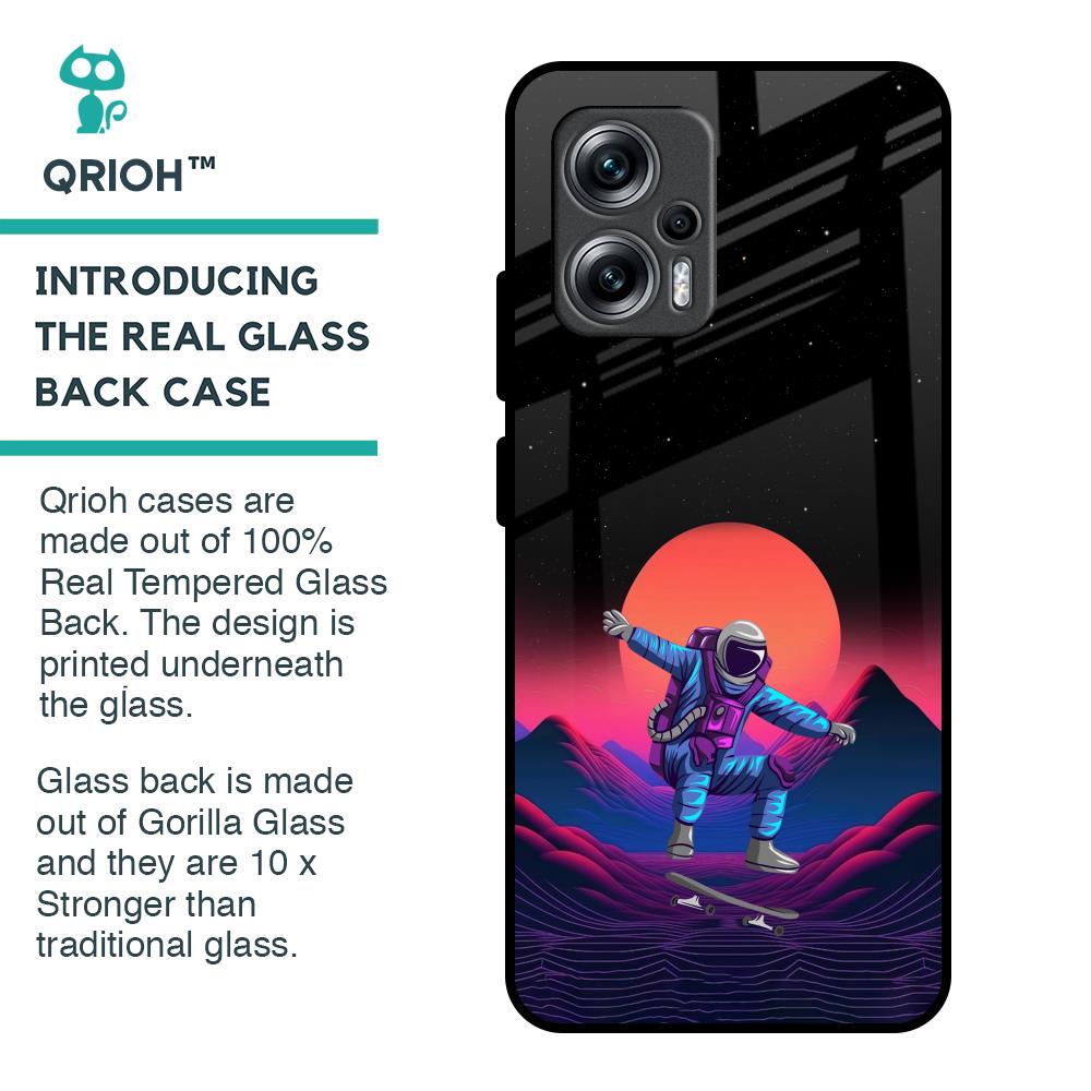 Retro Astronaut Glass Case for Redmi K50i 5G