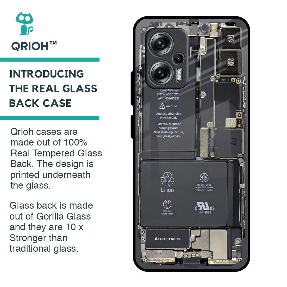 Skeleton Inside Glass Case for Redmi K50i 5G