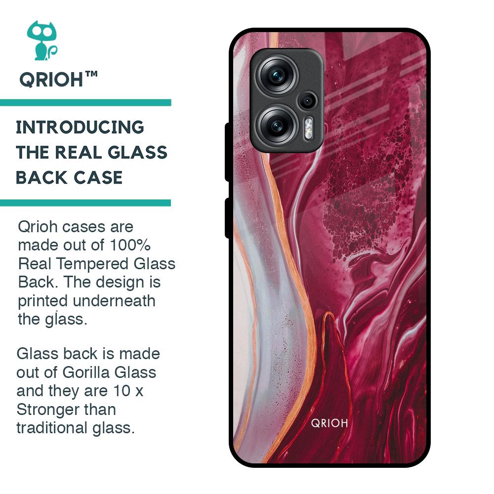 Crimson Ruby Glass Case for Redmi K50i 5G