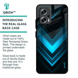 Vertical Blue Arrow Glass Case For Redmi K50i 5G