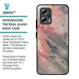 Pink And Grey Marble Glass Case For Redmi K50i 5G