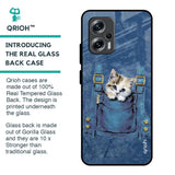 Kitty In Pocket Glass Case For Redmi K50i 5G