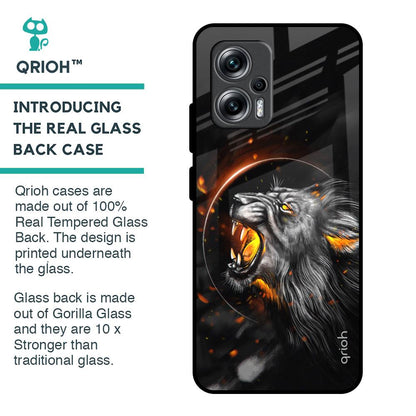 Aggressive Lion Glass Case for Redmi K50i 5G