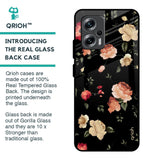 Black Spring Floral Glass Case for Redmi K50i 5G
