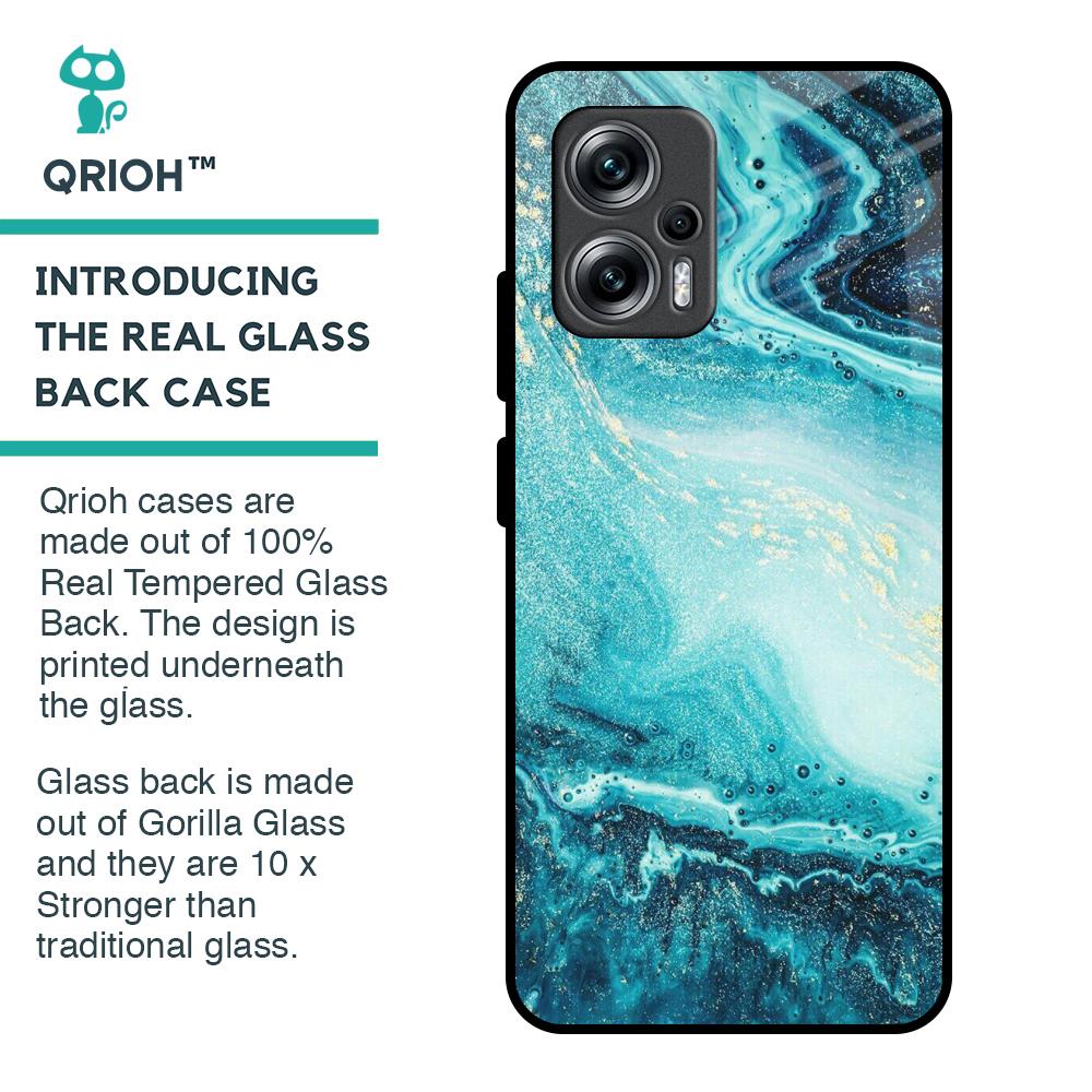 Sea Water Glass Case for Redmi K50i 5G