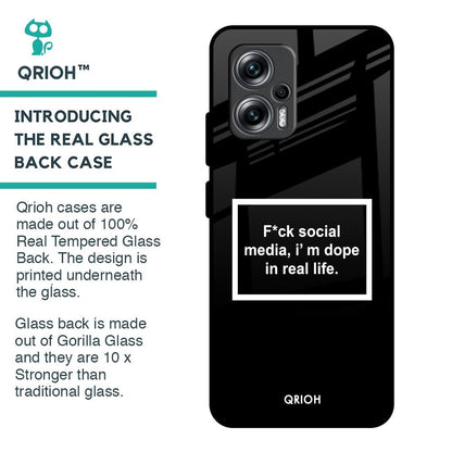 Dope In Life Glass Case for Redmi K50i 5G