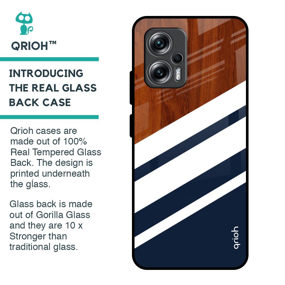 Bold Stripes Glass Case for Redmi K50i 5G