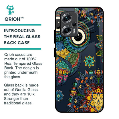 Owl Art Glass Case for Redmi K50i 5G