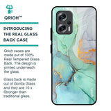 Green Marble Glass Case for Redmi K50i 5G