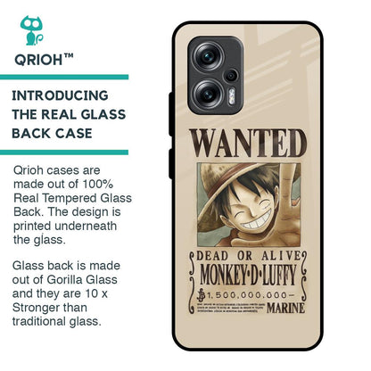 Luffy Wanted Glass Case for Redmi K50i 5G