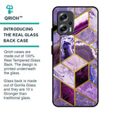 Purple Rhombus Marble Glass Case for Redmi K50i 5G