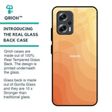 Orange Curve Pattern Glass Case for Redmi K50i 5G
