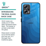 Blue Wave Abstract Glass Case for Redmi K50i 5G