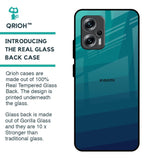 Green Triangle Pattern Glass Case for Redmi K50i 5G