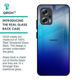 Blue Rhombus Pattern Glass Case for Redmi K50i 5G