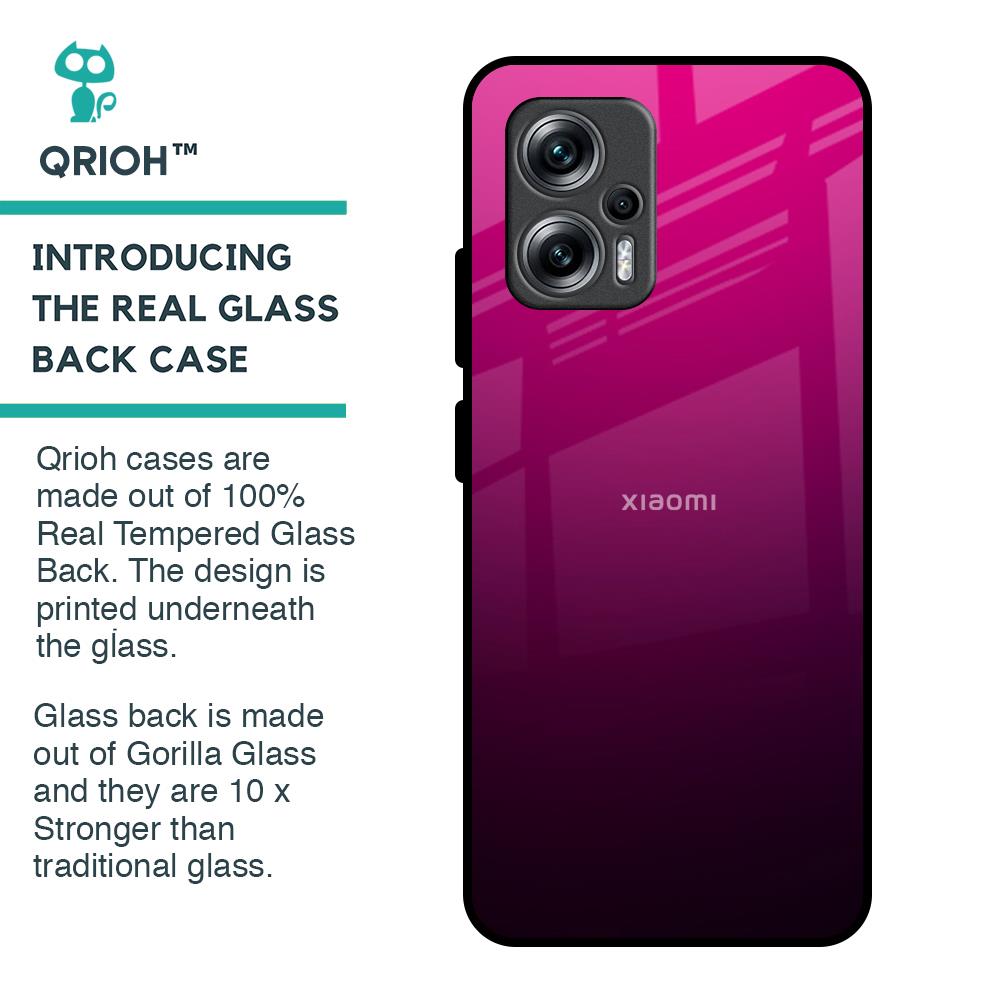Purple Ombre Pattern Glass Case for Redmi K50i 5G