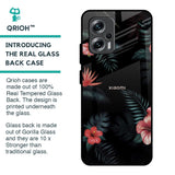 Tropical Art Flower Glass Case for Redmi K50i 5G