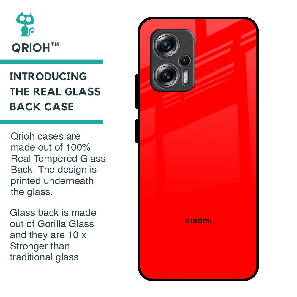 Blood Red Glass Case for Redmi K50i 5G