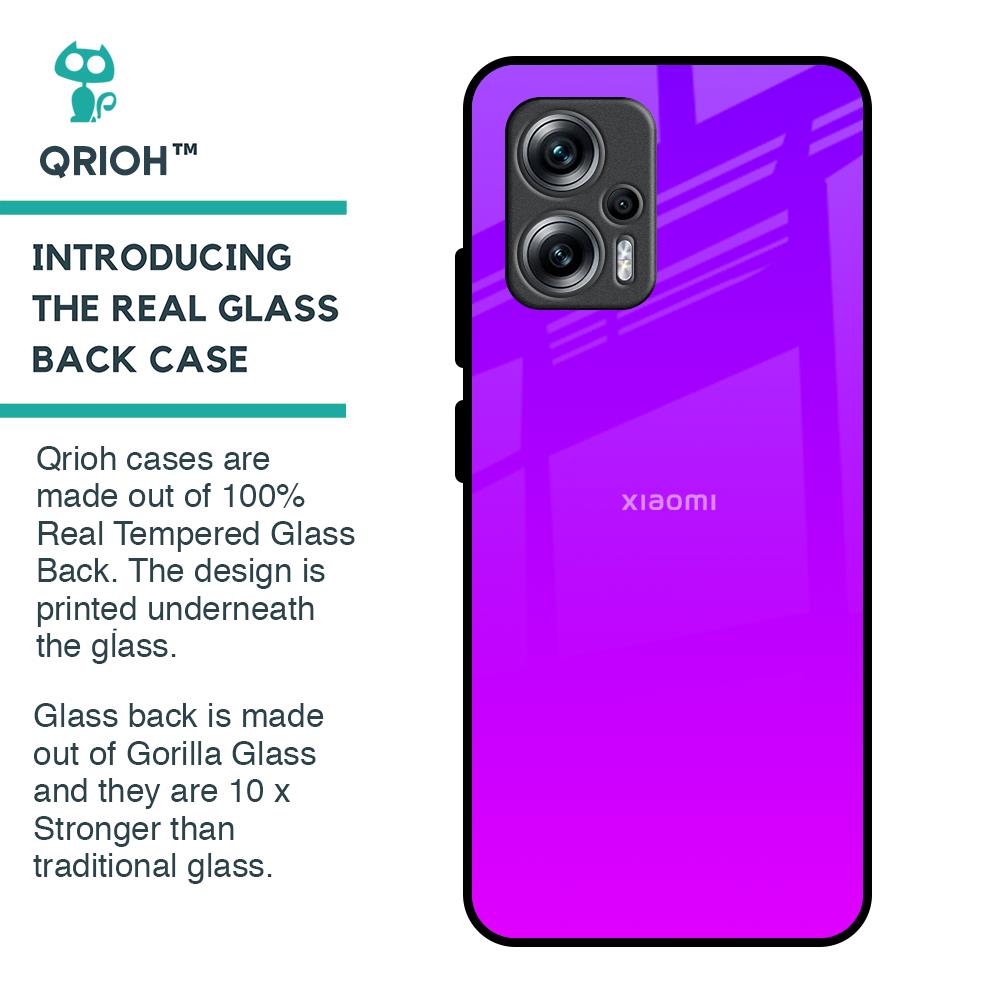 Purple Pink Glass Case for Redmi K50i 5G