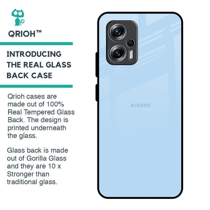 Pastel Sky Blue Glass Case for Redmi K50i 5G